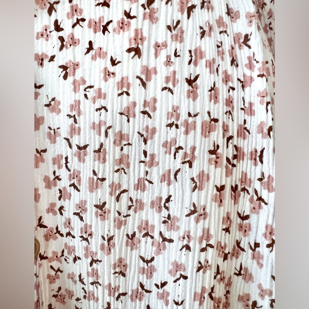 Faithfull The Brand Trinidad Mini Dress Rae Pink Ditzy Floral Tie Front Cut Out - Picture 10 of 16